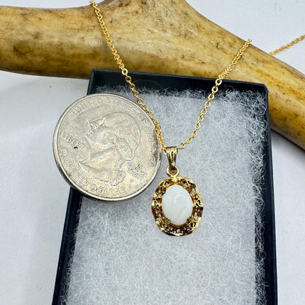 Vintage Silver Charm Necklace | Tiny White Fire Opal Star Pendant | 925 Sterling Silver Delicate Chain Necklace | Minimalist Jewelry