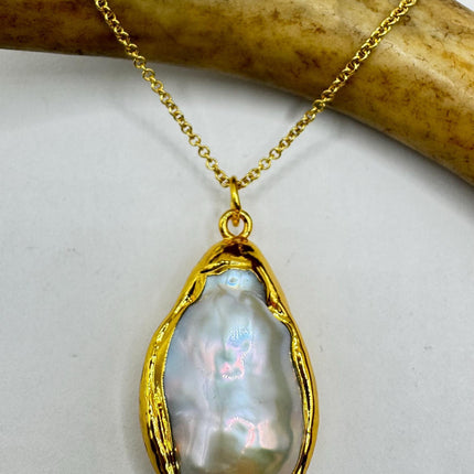 Vintage Biwa Pearl Gold Filled Necklace