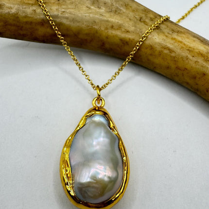 Vintage Biwa Pearl Gold Filled Necklace