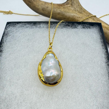 Vintage Biwa Pearl Gold Filled Necklace