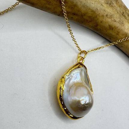 Vintage Biwa Pearl Gold Filled Necklace