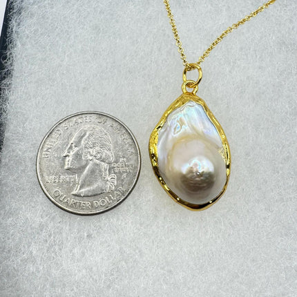 Vintage Biwa Pearl Gold Filled Necklace