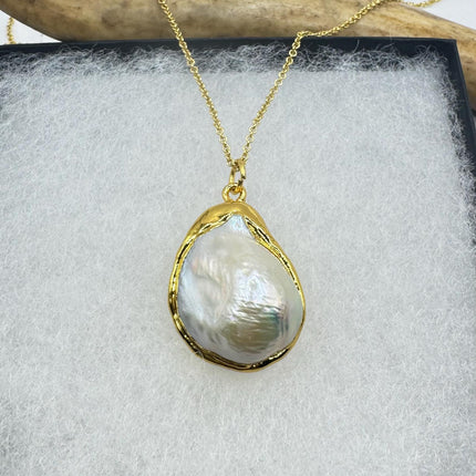 Vintage Biwa Pearl Gold Filled Necklace