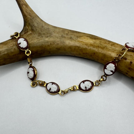 Vintage Cameo Bracelet Gold Filled