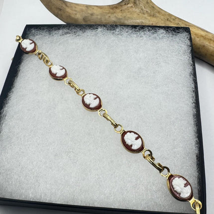 Vintage Cameo Bracelet Gold Filled