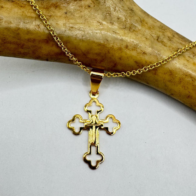 Vintage Gold Filled Tiny Cross Necklace