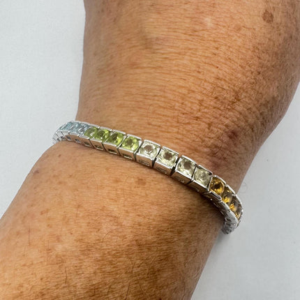 Vintage Mixed Gemstone 925 Sterling Silver