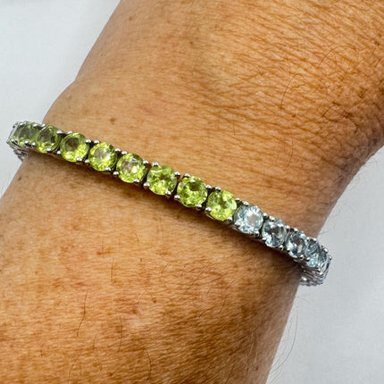Vintage Mixed Gemstone 925 Sterling Silver