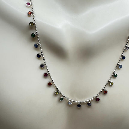 Tiny Silver Charm Necklace | Dainty 925 Sterling Silver Chain Necklace-Necklaces-TomWayne Jewelers