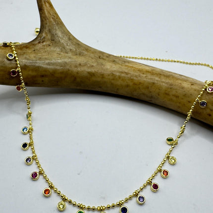 Tiny Gold Charm Necklace | Dainty 925 Sterling Silver Chain Necklace-Necklaces-TomWayne Jewelers