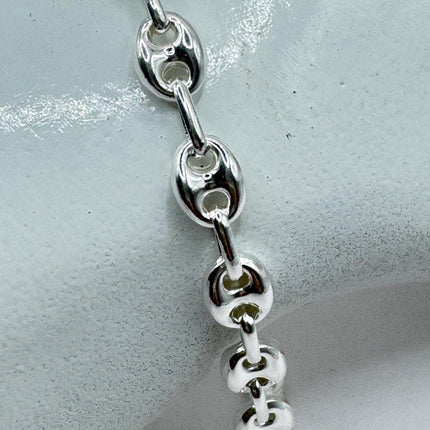 Vintage Circle charm bracelet Chunky Stackable Layered Every day 925 Sterling Silver