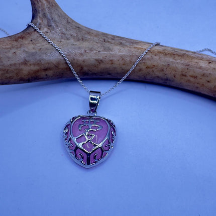 Rose Quartz Necklace – Vintage Pink Gemstone Heart Pendant With Sterling Silver Chain-Necklaces-TomWayne Jewelers