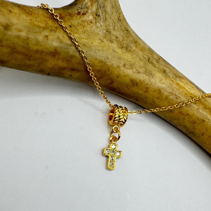 Vintage Gold Filled Tiny Cross Necklace