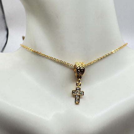 Vintage Gold Filled Tiny Cross Necklace