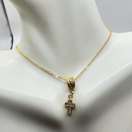Vintage Gold Filled Tiny Cross Necklace