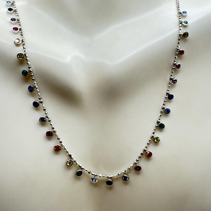 Tiny Silver Charm Necklace | Dainty 925 Sterling Silver Chain Necklace-Necklaces-TomWayne Jewelers