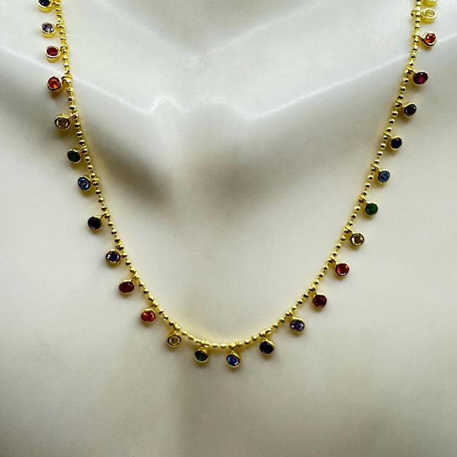 Tiny Gold Charm Necklace | Dainty 925 Sterling Silver Chain Necklace-Necklaces-TomWayne Jewelers