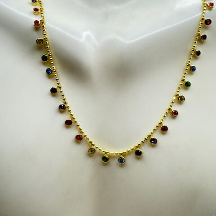 Tiny Gold Charm Necklace | Dainty 925 Sterling Silver Chain Necklace-Necklaces-TomWayne Jewelers
