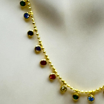 Tiny Gold Charm Necklace | Dainty 925 Sterling Silver Chain Necklace-Necklaces-TomWayne Jewelers