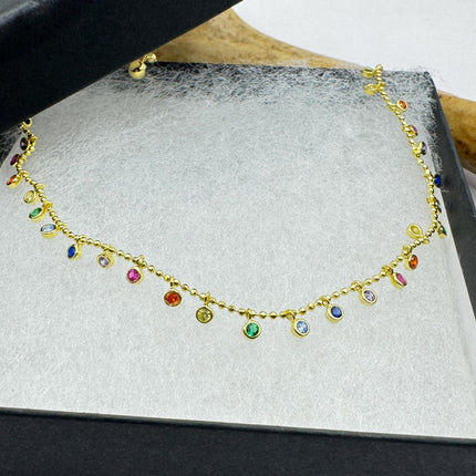 Tiny Gold Charm Necklace | Dainty 925 Sterling Silver Chain Necklace-Necklaces-TomWayne Jewelers