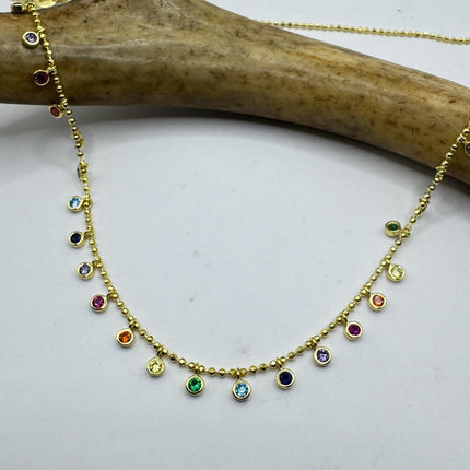 Tiny Gold Charm Necklace | Dainty 925 Sterling Silver Chain Necklace-Necklaces-TomWayne Jewelers