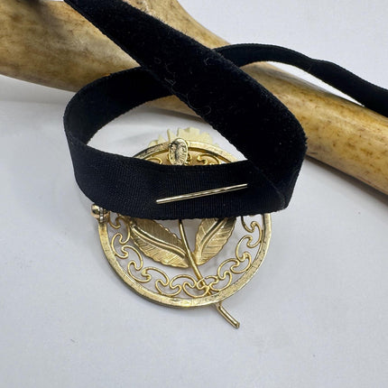 Vintage Ivory Flower Rose Brooch Pin Gold Filled
