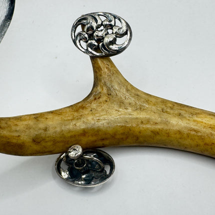 Vintage Silver Earrings – Clip On Screw Back Sterling Silver Jewelry Vine Swirl-Earrings-TomWayne Jewelers