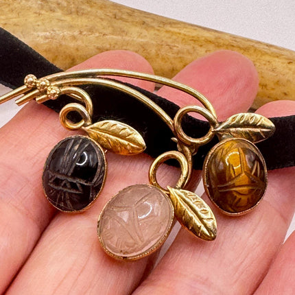 Vintage Scarab Brooch 925 sterling silver-Pins and Brooches-TomWayne Jewelers