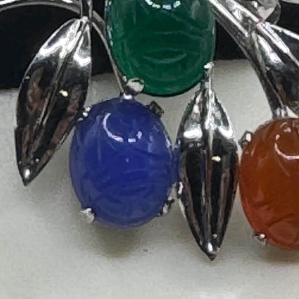 Vintage Scarab Brooch 925 sterling silver-Pins and Brooches-TomWayne Jewelers
