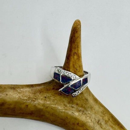 Vintage White Fire Opal Ring 925 Sterling Silver-Rings-TomWayne Jewelers