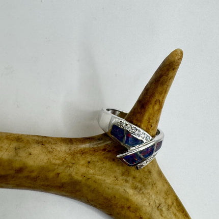 Vintage White Fire Opal Ring 925 Sterling Silver-Rings-TomWayne Jewelers