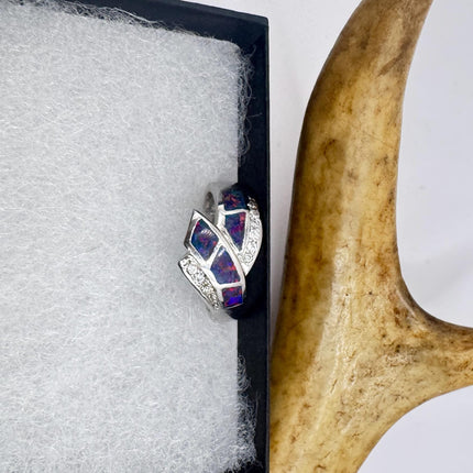 Vintage White Fire Opal Ring 925 Sterling Silver-Rings-TomWayne Jewelers