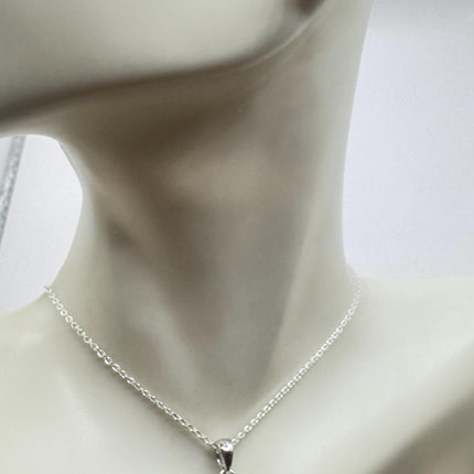 vintage red heart garnet set 925 sterling silver necklace and earrings-TomWayne Jewelers