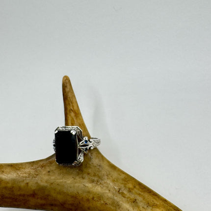 Vintage 925 Sterling Silver Red Garnet Ring: Boho Cocktail-Rings-TomWayne Jewelers