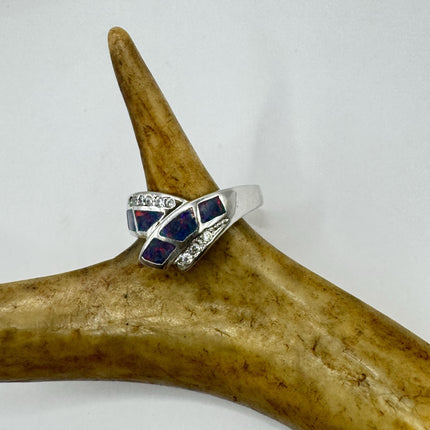 Vintage White Fire Opal Ring 925 Sterling Silver-Rings-TomWayne Jewelers