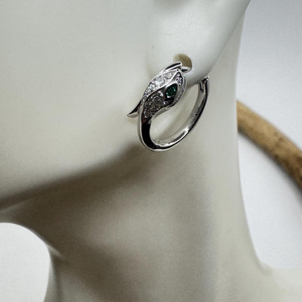 Vintage Snake Serpent Earrings 925 Sterling Silver-Earrings-TomWayne Jewelers