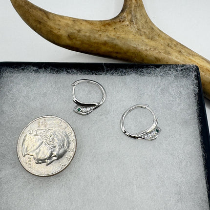 Vintage Snake Serpent Earrings 925 Sterling Silver-Earrings-TomWayne Jewelers