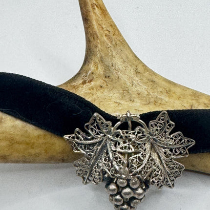 Vintage Sterling Silver Grape Brooch:Scatter Pin-Pins and Brooches-TomWayne Jewelers