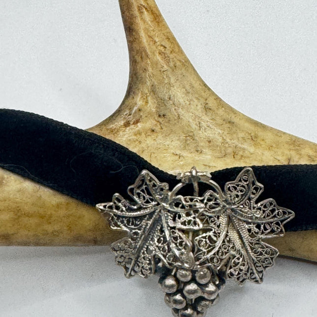Vintage Sterling Silver Grape Brooch:Scatter Pin-Pins and Brooches-TomWayne Jewelers