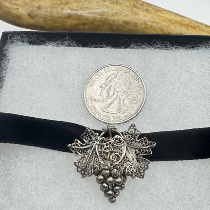 Vintage Sterling Silver Grape Brooch:Scatter Pin-Pins and Brooches-TomWayne Jewelers