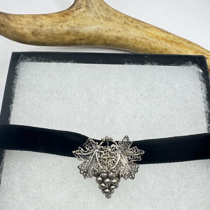 Vintage Sterling Silver Grape Brooch:Scatter Pin-Pins and Brooches-TomWayne Jewelers