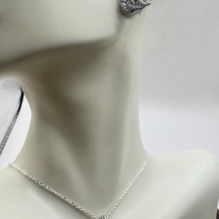 Vintage Blue Fire Opal Set 925 sterling Silver Necklace and Earrings-TomWayne Jewelers