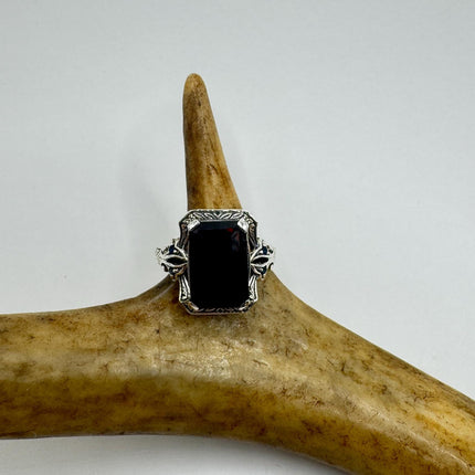 Vintage 925 Sterling Silver Red Garnet Ring: Boho Cocktail-Rings-TomWayne Jewelers