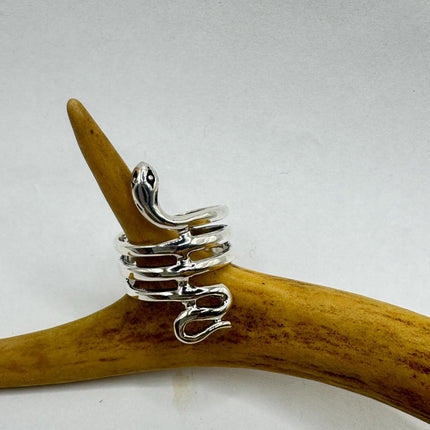 Vintage 925 Sterling Silver Snake Serpent Wedding Ring Thumb Band-Snake Rings!-TomWayne Jewelers