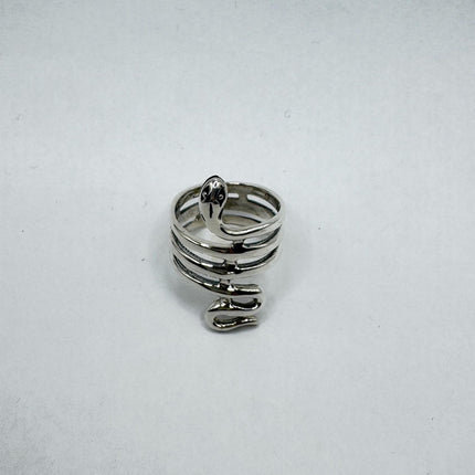 Vintage 925 Sterling Silver Snake Serpent Wedding Ring Thumb Band-Snake Rings!-TomWayne Jewelers