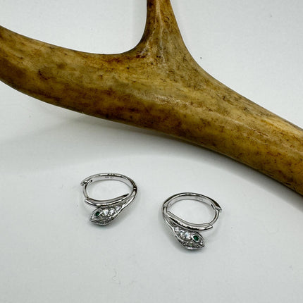 Vintage Snake Serpent Earrings 925 Sterling Silver-Earrings-TomWayne Jewelers