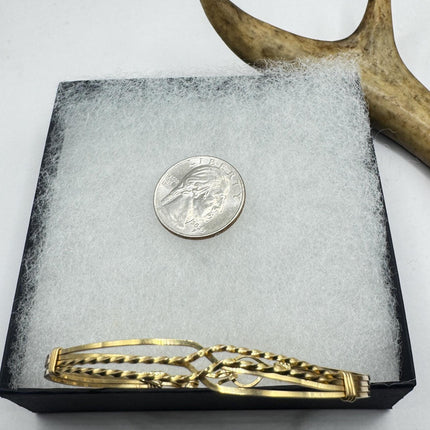 Gold Filled Bangle Bracelet: Modernist Statement Cuff
