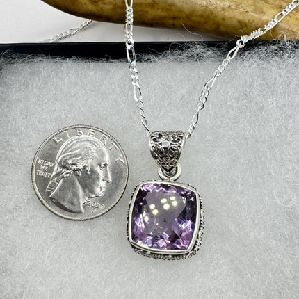 Vintage Purple Amethyst Necklace | Gemstone 925 Sterling Silver