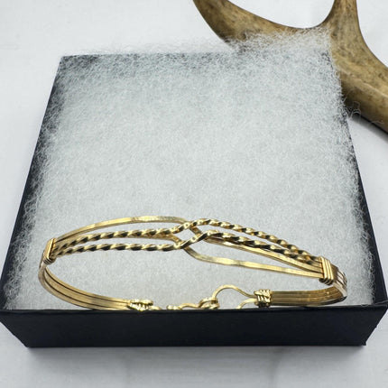 Gold Filled Bangle Bracelet: Modernist Statement Cuff