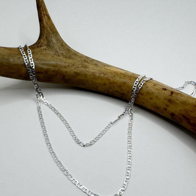 Vintage Chain Necklace | 925 Sterling Silver 24 Inch Everyday Silver Jewelry